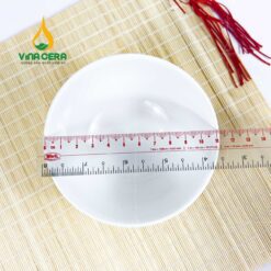 Chén Cơm Sứ Trắng Vẽ Hoa Đào - SVN BC 13052405 Chén cơm sứ trắng vẽ hoa đào