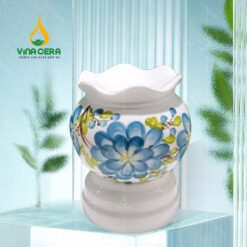 Đèn xông tinh dầu cổ loe vẽ hoa