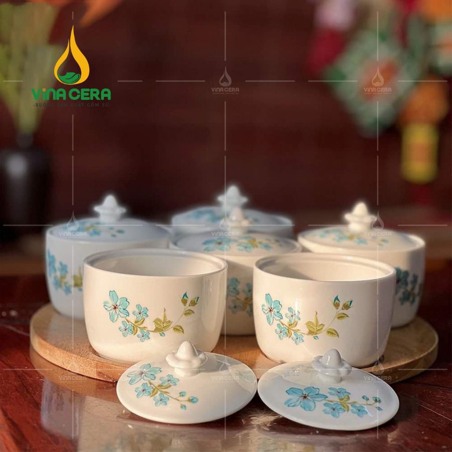 Khay Sứ Đựng Mứt Tết, Khay Mứt Tết In Logo, Quà Tết In Logo Khay Mut Su 6
