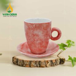 Ly Sứ Uống Cà Phê Quai Tròn 330ml - LS-0153124 Ly Sứ Uống Cà Phê Quai Tròn 330ml – LS-0153124