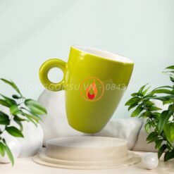 Ly Sứ Bầu Quai Tròn Nhiều Màu LS071112 Ly Sứ Bầu Quai Tròn Nhiều Màu LS071112