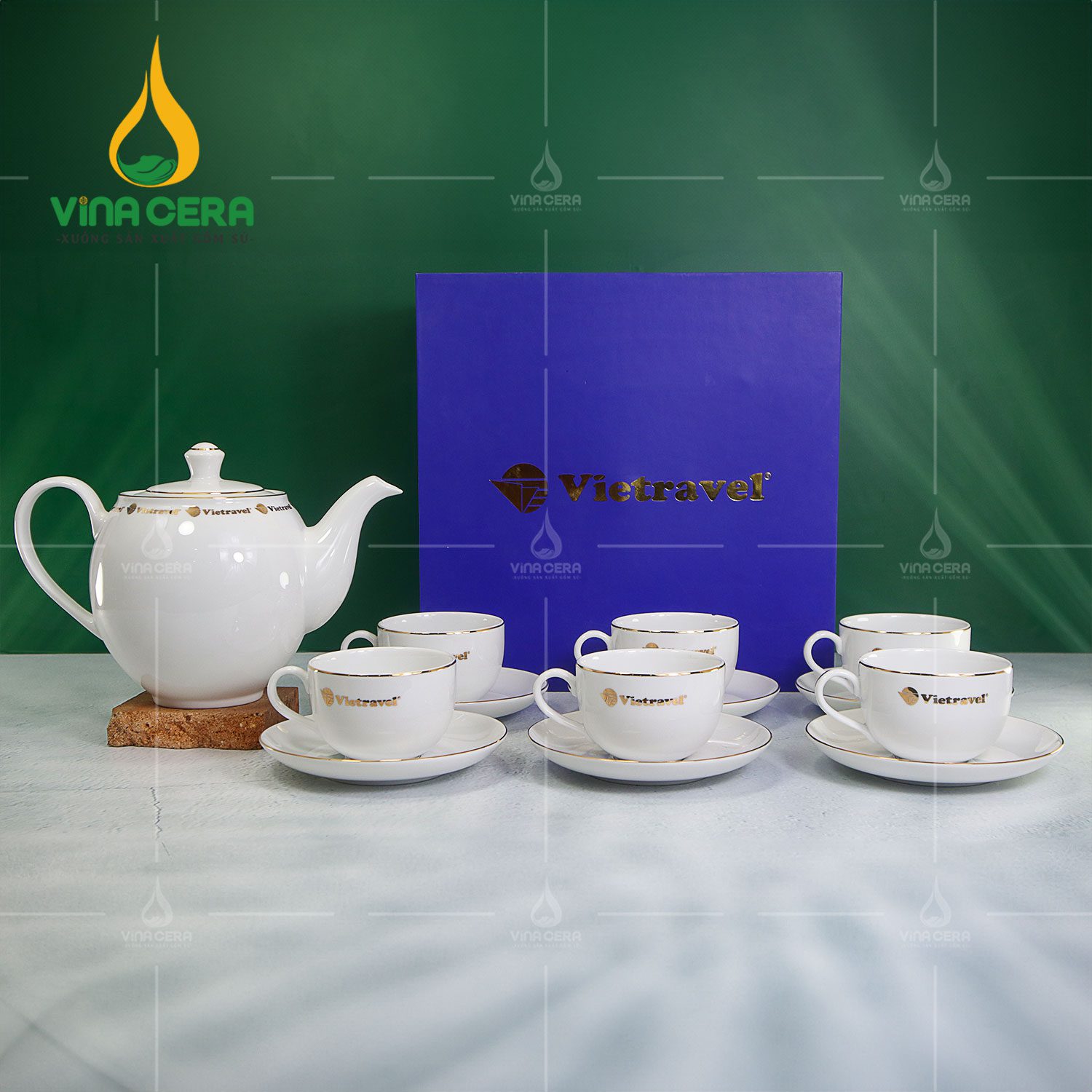 Bộ trà Dáng Minh Long chỉ vàng Vietravel (4)