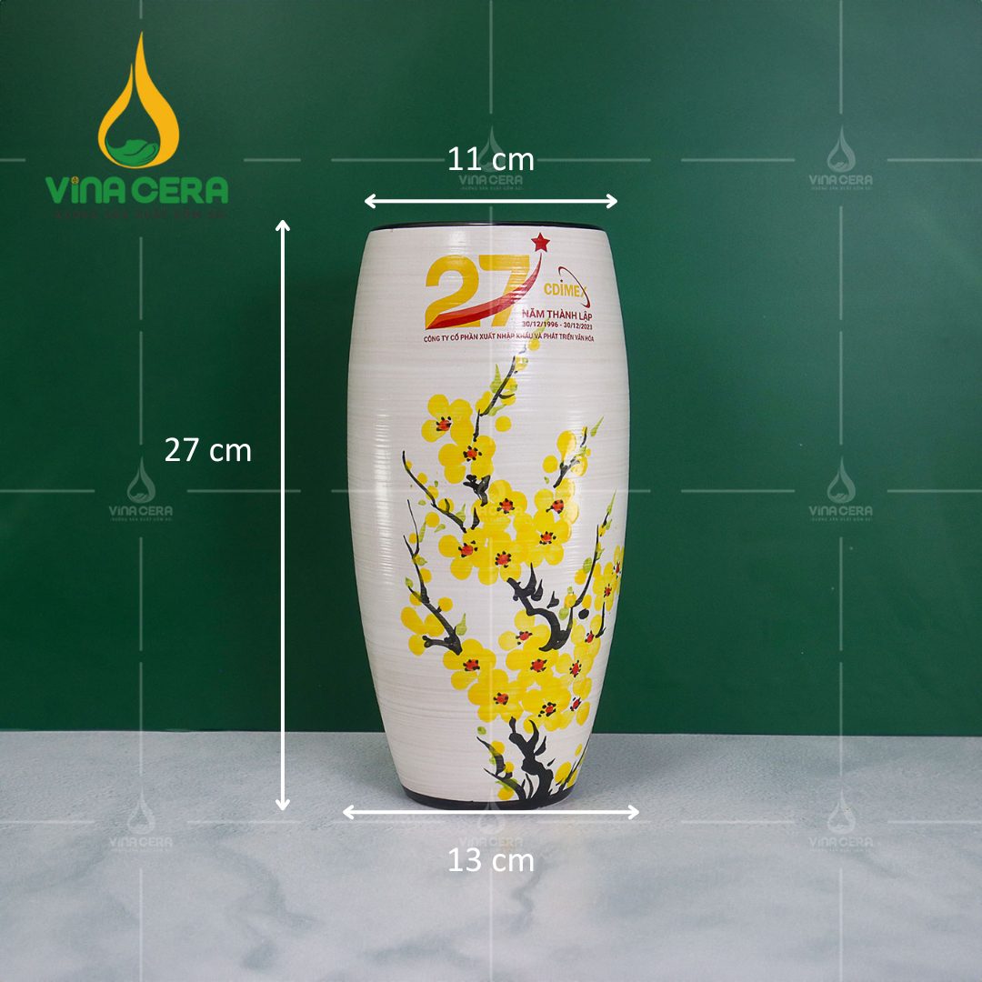 lo-hoa-men-xuoc-ky-niem-27-nam-thanh-lap-cdimex Lọ hoa Men Xước Kỷ niệm 27 năm thành Lập CDIMEX