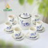 Bộ Ấm Tích Sứ Trắng Bích Liên Bát Tràng - BAT 0470424 Bộ Ấm Tích Sứ Trắng Bích Liên Bát Tràng – BAT 0470424