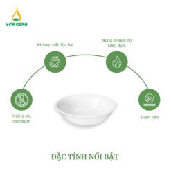 Tô Sứ Choãng Đựng Canh Trắng Trơn - TO 082410 Tô Sứ Choãng Đựng Canh Trắng Trơn