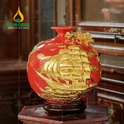 Bình Hút Lộc Dát Vàng Thuận Buồm Xuôi Gió - BHL 3680924 Bình hút lộc dát vàng Thuận Buồm Xuôi Gió
