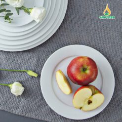 Đĩa Tròn Bằng Trơn Sứ Trắng - DS 082406 Đĩa tròn bằng trơn sứ trắng