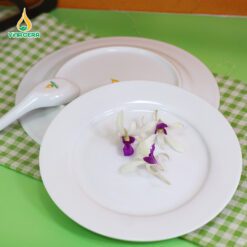 Đĩa Tròn Bằng Trơn Sứ Trắng - DS 082406 Đĩa tròn bằng trơn sứ trắng