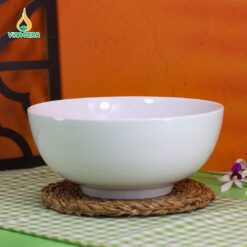 Tô Sứ Khum Trắng Trơn Đa Kích Thước - TO 082409 Tô sứ khum trắng trơn
