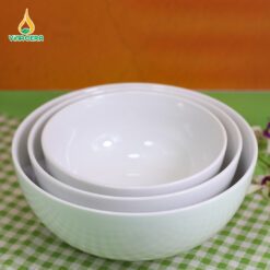 Tô Sứ Khum Trắng Trơn Đa Kích Thước - TO 082409 Tô sứ khum trắng trơn