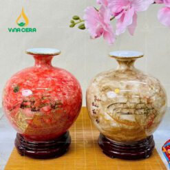 Bình Hút Lộc Men Vân Đá Gốm Sứ Bát Tràng BHT 019624 Bình Hút Lộc Men Vân Đá Gốm Sứ Bát Tràng