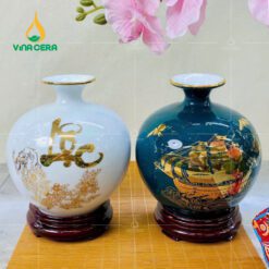 Bình Hút Lộc Men Vân Đá Gốm Sứ Bát Tràng BHT 019624 Bình Hút Lộc Men Vân Đá Gốm Sứ Bát Tràng BHT 019624