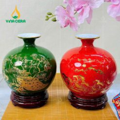 Bình Hút Lộc Men Vân Đá Gốm Sứ Bát Tràng BHT 019624 Bình Hút Lộc Men Vân Đá Gốm Sứ Bát Tràng BHT 019624