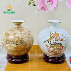 Bình Hút Lộc Men Vân Đá Gốm Sứ Bát Tràng BHT 019624 Bình Hút Lộc Men Vân Đá Gốm Sứ Bát Tràng BHT 019624