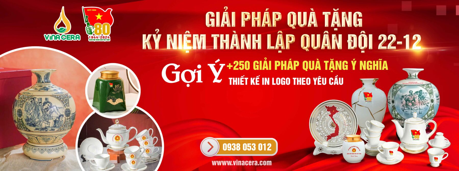 baner giải pháp quà tặng ngày thành lập quân đội