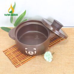 Nồi hầm gốm sứ Hàn Quốc Hình Gấu Nâu
