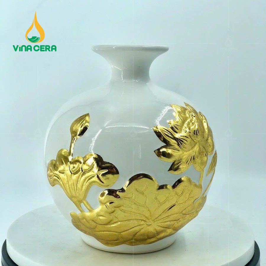 Bình Hút Lộc Bát Tràng Hoạ Tiết Hoa Sen Đắp Nổi Cao Cấp (3) Bình Hút Lộc Bát Tràng Hoạ Tiết Hoa Sen Đắp Nổi Cao Cấp (1)