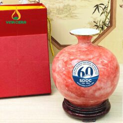Bình Hút Tài Lộc Men Vân Đá in logo quà tặng BLH-02102924 Bình Hút Tài Lộc Men Vân Đá in logo quà tặng