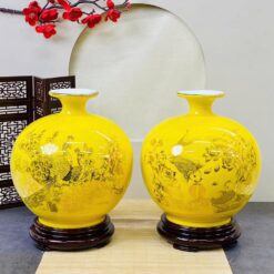 Bình Phong Thuỷ Hút Tài Lộc Men Màu In Decan Hoa Văn BHL-03102924 Bình Phong Thuỷ Hút Tài Lộc Men Màu In Decan Hoa Văn BHL-03102924