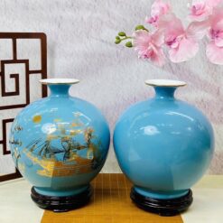 Bình Phong Thuỷ Hút Tài Lộc Men Màu In Decan Hoa Văn BHL-03102924 Bình Phong Thuỷ Hút Tài Lộc Men Màu In Decan Hoa Văn BHL-03102924
