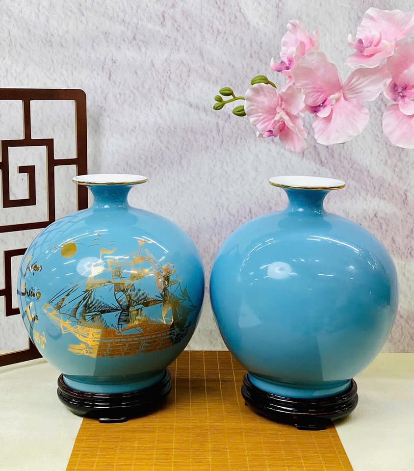 Bình Phong Thuỷ Hút Tài Lộc Men Màu In Decan Hoa Văn BHL-03102924 Bình Phong Thuỷ Hút Tài Lộc Men Màu In Decan Hoa Văn BHL-03102924