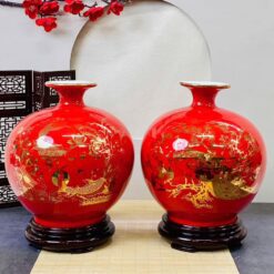 Bình Phong Thuỷ Hút Tài Lộc Men Màu In Decan Hoa Văn BHL-03102924 Bình Phong Thuỷ Hút Tài Lộc Men Màu In Decan Hoa Văn BHL-03102924