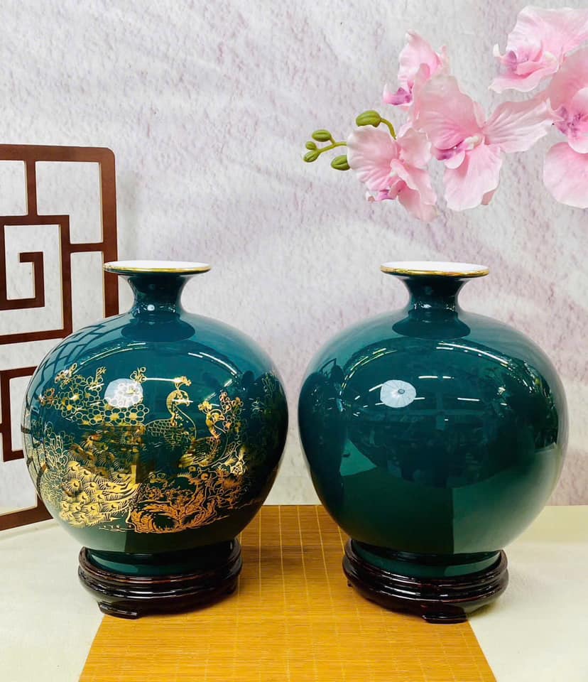 Bình Phong Thuỷ Hút Tài Lộc Men Màu In Decan Hoa Văn BHL-03102924 Bình Phong Thuỷ Hút Tài Lộc Men Màu In Decan Hoa Văn BHL-03102924