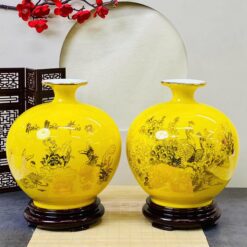 Bình Phong Thuỷ Hút Tài Lộc Men Màu In Decan Hoa Văn BHL-03102924 Bình Phong Thuỷ Hút Tài Lộc Men Màu In Decan Hoa Văn BHL-03102924