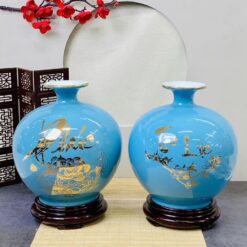 Bình Phong Thuỷ Hút Tài Lộc Men Màu In Decan Hoa Văn BHL-03102924 Bình Phong Thuỷ Hút Tài Lộc Men Màu In Decan Hoa Văn BHL-03102924