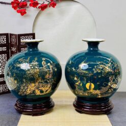 Bình Phong Thuỷ Hút Tài Lộc Men Màu In Decan Hoa Văn BHL-03102924 Bình Phong Thuỷ Hút Tài Lộc Men Màu In Decan Hoa Văn BHL-03102924