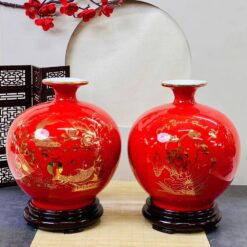 Bình Phong Thuỷ Hút Tài Lộc Men Màu In Decan Hoa Văn BHL-03102924 Bình Phong Thuỷ Hút Tài Lộc Men Màu In Decan Hoa Văn BHL-03102924