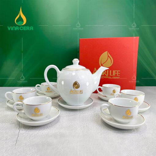 Bộ Ấm Chén In Logo Giá Rẻ - AC-031024