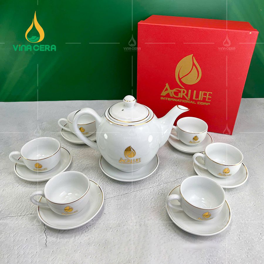 Bộ Ấm Chén In Logo Giá Rẻ - AC-031024