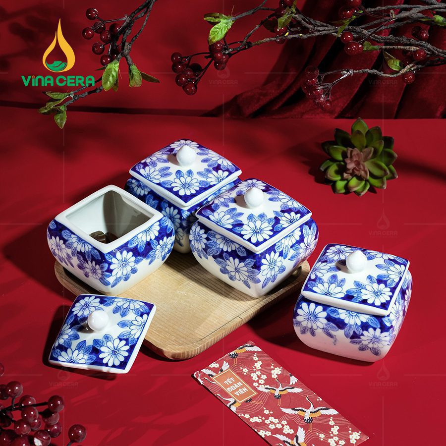 Bộ Khay Mứt Sứ Tết 4 KMS-01102824 (2) Bộ Khay Mứt Sứ Tết KMS-01102824