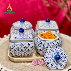 Bộ Khay Mứt Sứ Tết KMS-01102824 Bộ Khay Mứt Sứ Tết KMS-01102824