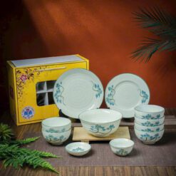 Bộ Bát Đĩa Bàn Ăn Sứ Bát Tràng Vẽ Tay BBA – 01102924 Bộ bát đĩa bàn ăn sứ Bát Tràng (1)