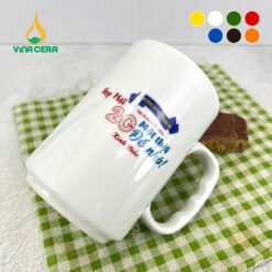 Ly Sứ Trắng Quai Vân Tay LS-02102124 Ly Sứ Trắng Quai Vân Tay LS-02102124