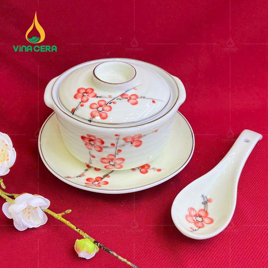 Bát nắp - Thố chưng yến dung tích 300ml (1) Bát nắp - Thố chưng yến dung tích 300ml TCY0111724