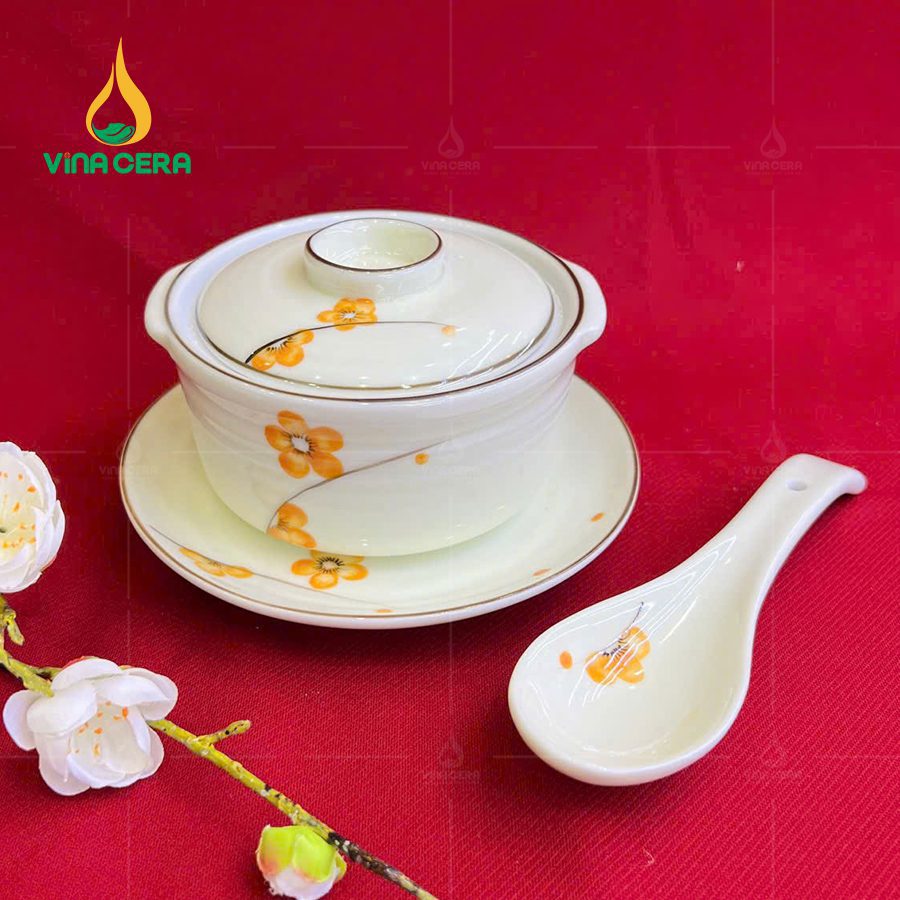 Bát nắp - Thố chưng yến dung tích 300ml (10) Bát nắp - Thố chưng yến dung tích 300ml TCY0111724