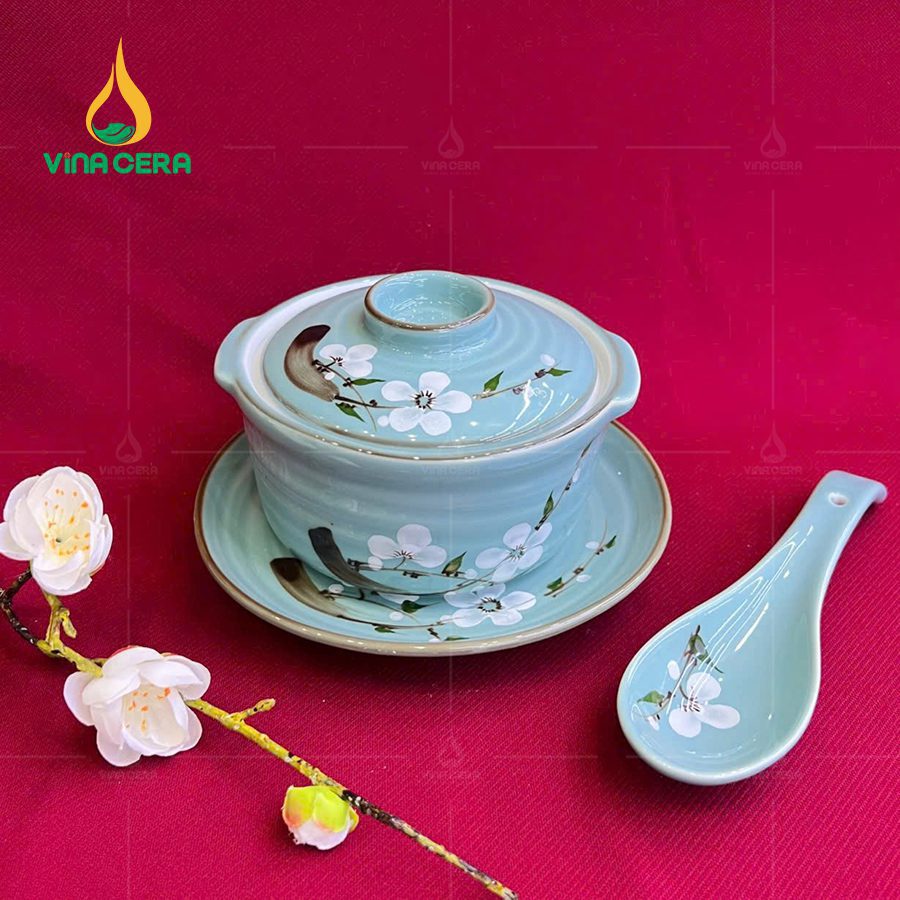 Bát nắp - Thố chưng yến dung tích 300ml (2) Bát nắp - Thố chưng yến dung tích 300ml TCY0111724