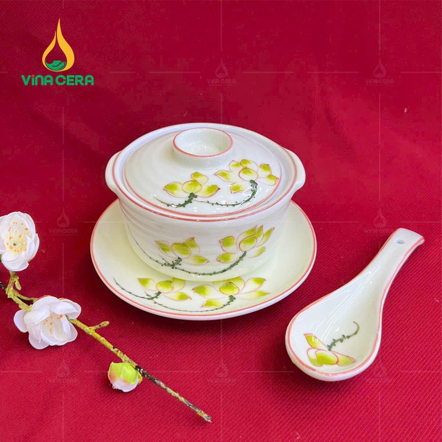 Bát nắp - Thố chưng yến dung tích 300ml (3) Bát nắp - Thố chưng yến dung tích 300ml TCY0111724
