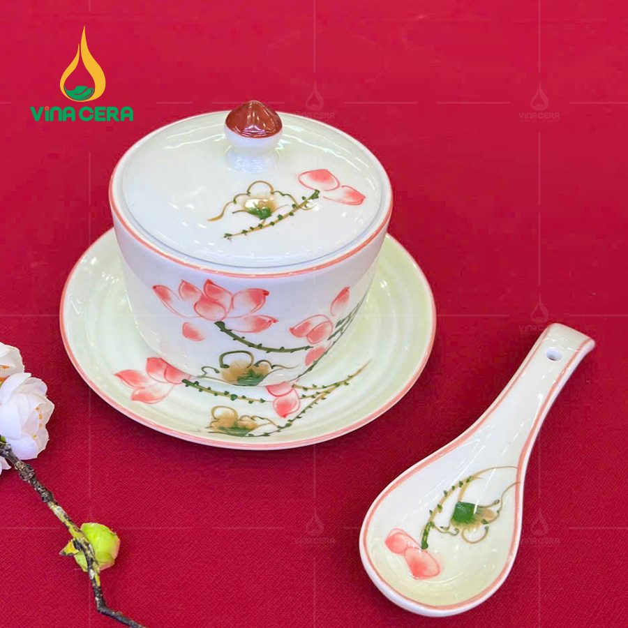 Bát nắp - Thố chưng yến dung tích 300ml (5) Bát nắp - Thố chưng yến dung tích 300ml TCY0111724