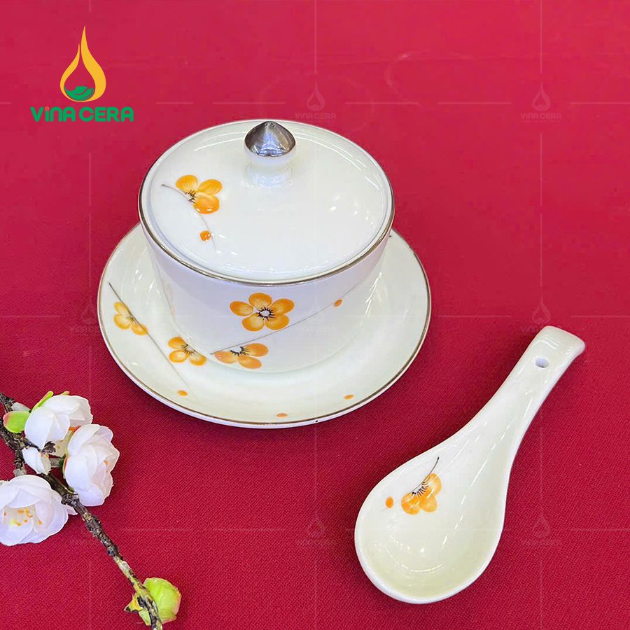 Bát nắp - Thố chưng yến dung tích 300ml (6) Bát nắp - Thố chưng yến dung tích 300ml TCY0111724