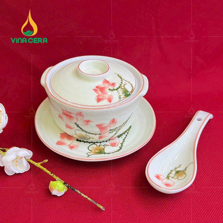 Bát nắp - Thố chưng yến dung tích 300ml (8) Bát nắp - Thố chưng yến dung tích 300ml TCY0111724