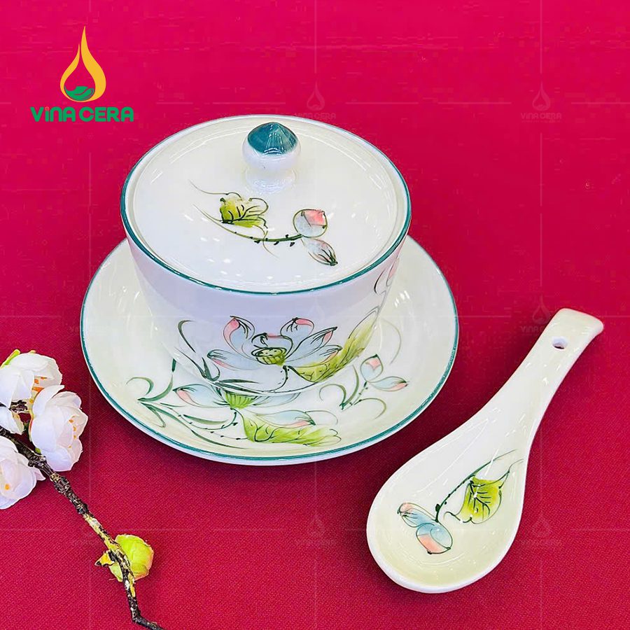 Bát nắp - Thố chưng yến dung tích 300ml (9) Bát nắp - Thố chưng yến dung tích 300ml TCY0111724