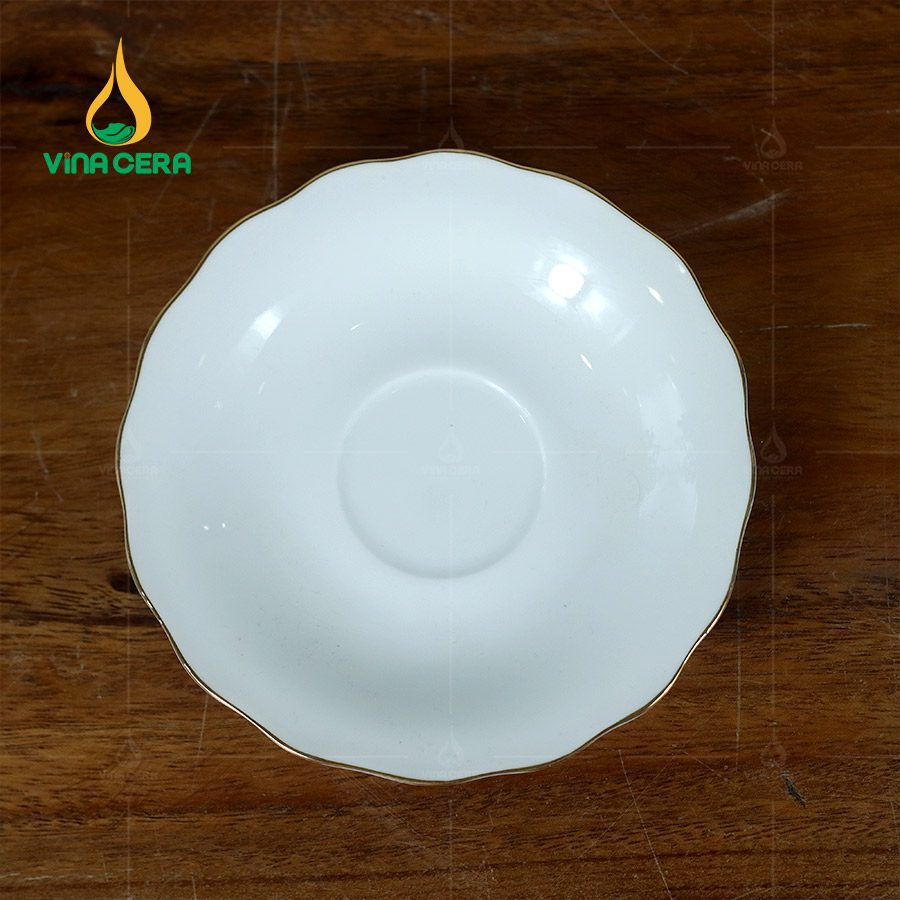 Bộ Ấm Chén Trà Thiên Kim Viền Vàng Kim (6) Bộ Ấm Chén Trà Thiên Kim Viền Vàng Kim