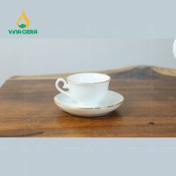 Bộ Ấm Trà Mẫu Đơn Vẽ Vàng VN AC 42