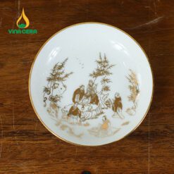 Ấm Chén Phượng Hoàng Trúc Lâm Thất Hiền Vàng Kim