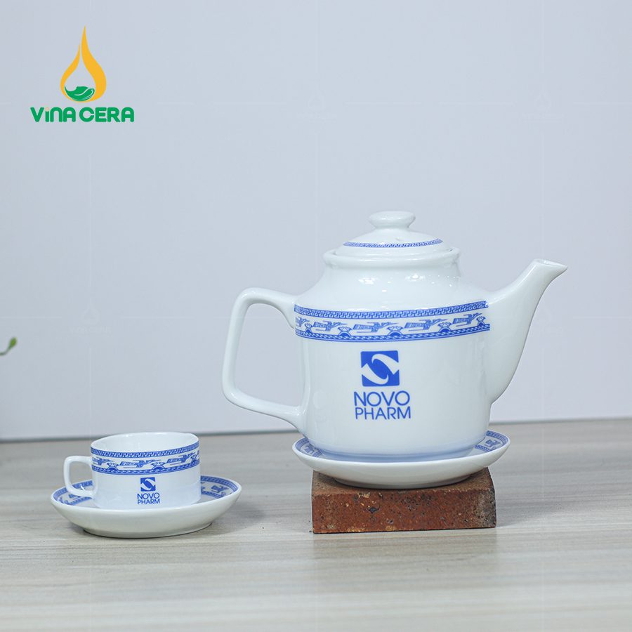 Bộ Ấm Trà Sứ Trắng Viền Chim Hạc – VN AC 52 (5) Bộ Ấm Trà Sứ Trắng Viền Chim Hạc – VN AC 52