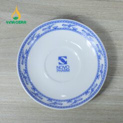 Bộ Ấm Trà Sứ Trắng Viền Chim Hạc – VN AC 52 Bộ Ấm Trà Sứ Trắng Viền Chim Hạc – VN AC 52